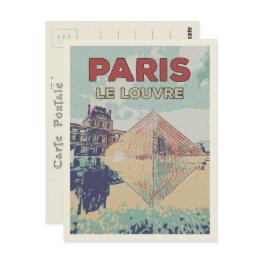 Small Paris France Pyramid Of The Louvre Postinvitations Front View