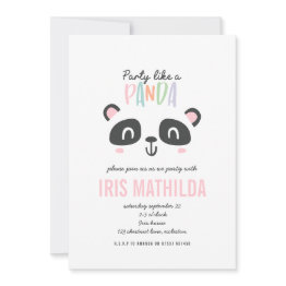 Small Party Like Panda Bright Multicolor Birthday Front View