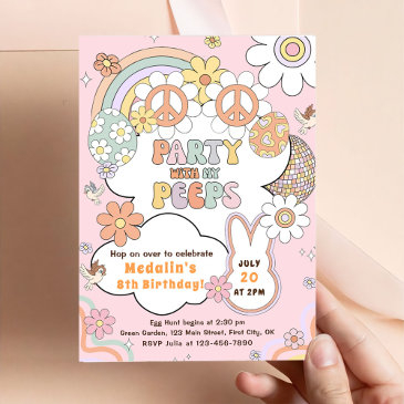 party with my peeps birthday party invitation