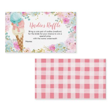 pastel ice cream undies raffle enclosure invitations