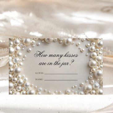 pastel pearls how many kisses bridal game enclosure invitations