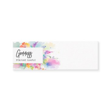 pastel watercolor florals perfume tester mini business invitations