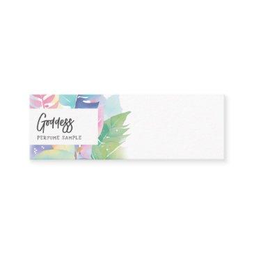 pastel watercolor leaf perfume tester mini business invitations
