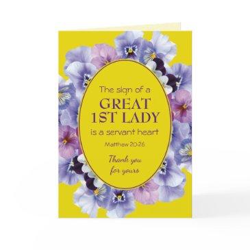 pastor appreciation floral 1st lady thank you invitations