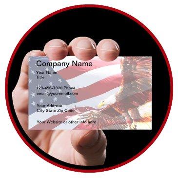 patriotic american eagle theme business invitations