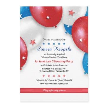 patriotic balloons invitation