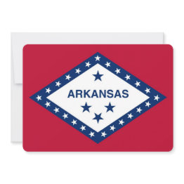 Small Patriotic Invitations With Flag Of Arkansas Front View