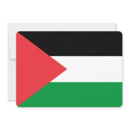 Small Patriotic Invitations With Palestine Flag Front View