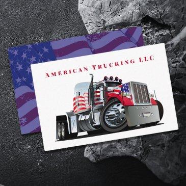 patriotic professional transport trucking company business invitations