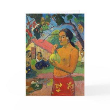 paul gauguin - woman holding a fruit invitations
