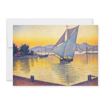 paul signac - the port at sunset, opus 236 thank you invitations