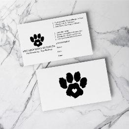 Small Paw Minimalist Pet Branding Appointment Reminder Business Invitations Front View