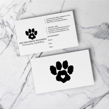 paw minimalist pet branding appointment reminder business invitations