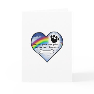 paw print sympathy poem invitations