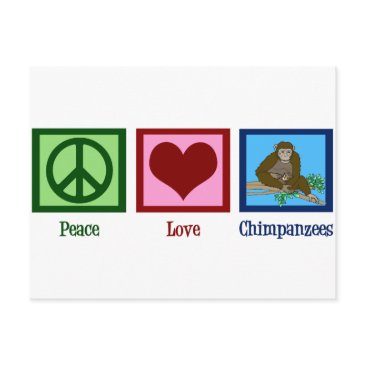 peace love chimpanzees postinvitations