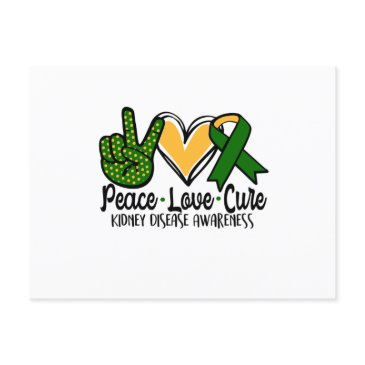 peace love cure kidney disease awareness announcement postinvitations