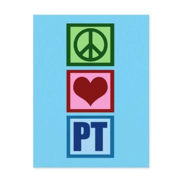 peace love pt physical therapy blue postinvitations