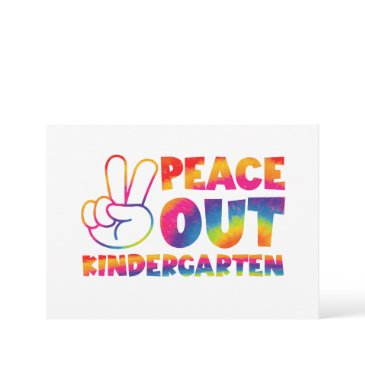 peace out kindergarten tie dye last day of school invitation