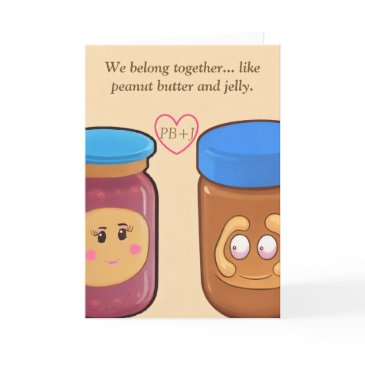 peanut butter & jelly in love - funny holiday invitations