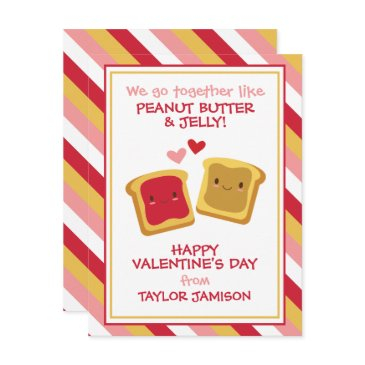 peanut butter & jelly valentine's day invitations