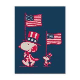Small Peanuts | American Summer Old Glory Postinvitations Front View