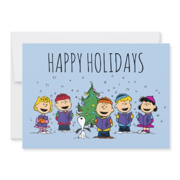 peanuts | around the christmas tree holiday invitations