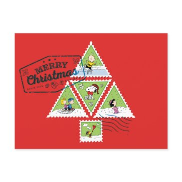 peanuts | christmas tree postage stamps holiday postinvitations
