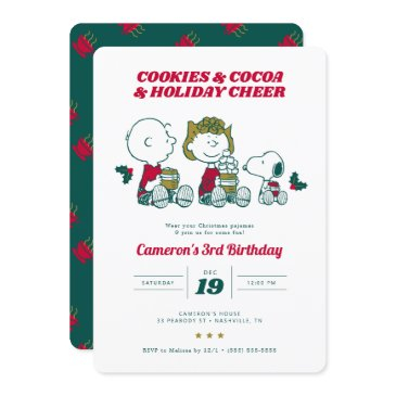 peanuts | cookies & cocoa birthday invitation