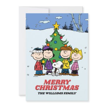 peanuts merry christmas | add your photo & name holiday invitations