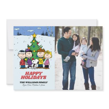 peanuts merry christmas | add your photo & name holiday invitations