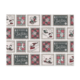 Small Peanuts | Old Fashioned Sleigh Rides Pattern Postinvitations Front View