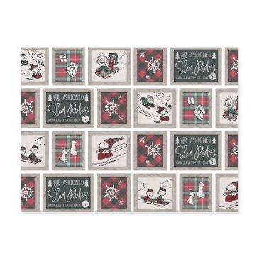 peanuts | old fashioned sleigh rides pattern postinvitations