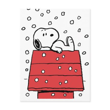 peanuts | snoopy doghouse snowflakes postinvitations