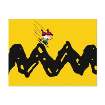 peanuts | snoopy & linus sled ride postinvitations