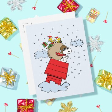 peanuts | snoopy the flying ace at christmas postinvitations