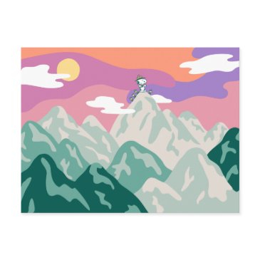 peanuts | snoopy & troop hiking the mountain postinvitations