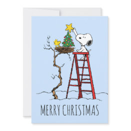 Small Peanuts | Snoopy & Woodstock | Add Your Photos Holiday Invitations Front View