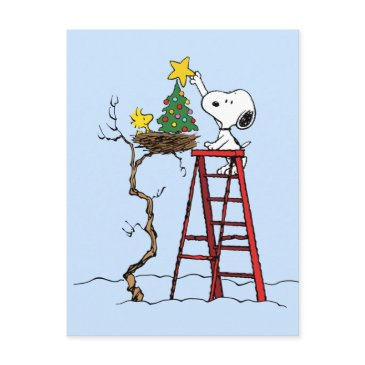 peanuts | snoopy & woodstock christmas tree postinvitations