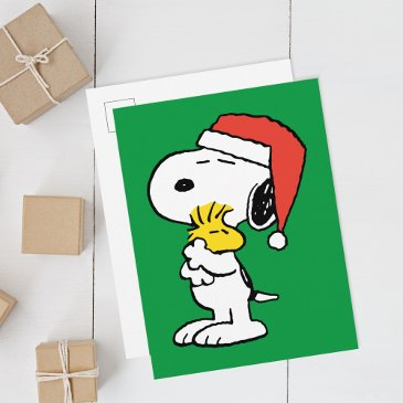 peanuts | snoopy & woodstock holiday hugs postinvitations