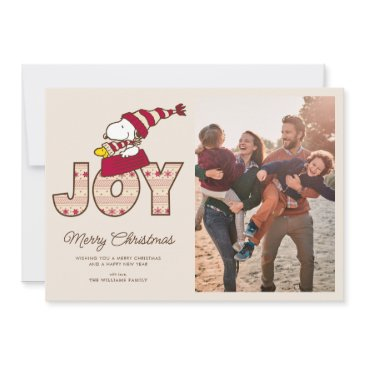 peanuts | snoopy & woodstock joy sled ride holiday invitations
