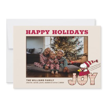 peanuts | snoopy & woodstock joy sled ride holiday invitations