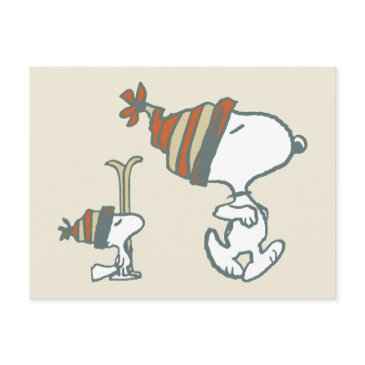 peanuts | snoopy & woodstock ski trip postinvitations