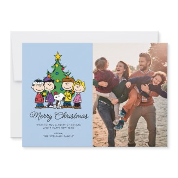 peanuts | the gang around the christmas tree holiday invitations