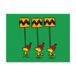 Small Peanuts | Woodstock & Friends Sign March Postinvitations Front View