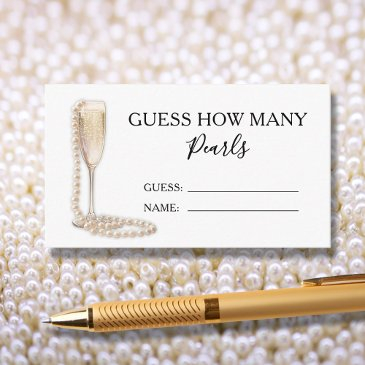 pearls and prosecco guess how many game invitations