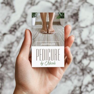 pedicure nail peducurist feet on wood floor ground business invitations