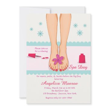 pedicured feet invitation