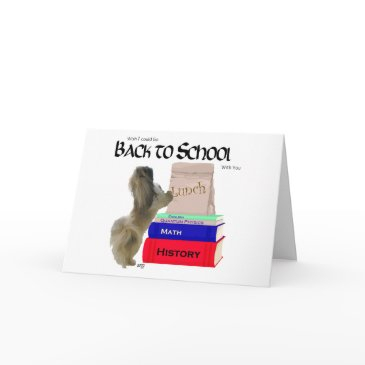 pekingese back to school greeting invitations