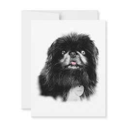 Small Pekingese Stationery - Blank Invitations "mork" Front View