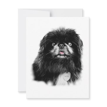 pekingese stationery - blank invitations "mork"